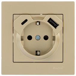 Рамка 1-м VESNA горизонт. без вставки зол. LEZARD 742-3600-146