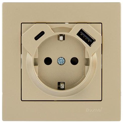 Рамка 1-м VESNA горизонт. без вставки зол. LEZARD 742-3600-146