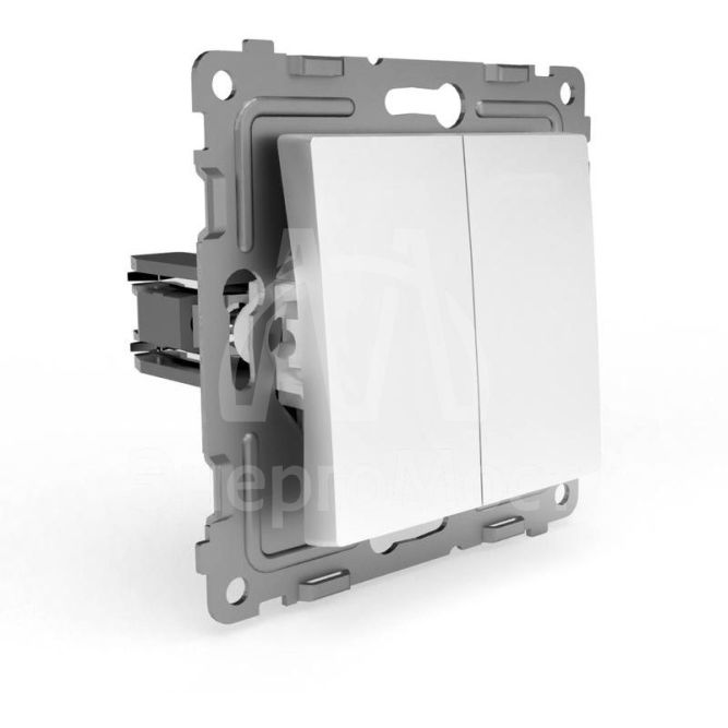 Выключатель 2-кл. СП Pixel 10А IP20 механизм бел. TOKOV ELECTRIC TKE-PX-V2-C01