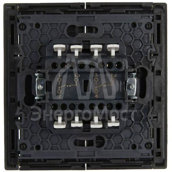 Выключатель проходной 2-кл. СП FORTE&amp;amp;PIANO 10А FP307 сер. IEK FP-V22-0-10-1-K03