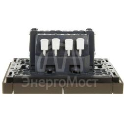 Выключатель проходной 2-кл. СП FORTE&PIANO 10А FP307 сер. IEK FP-V22-0-10-1-K03