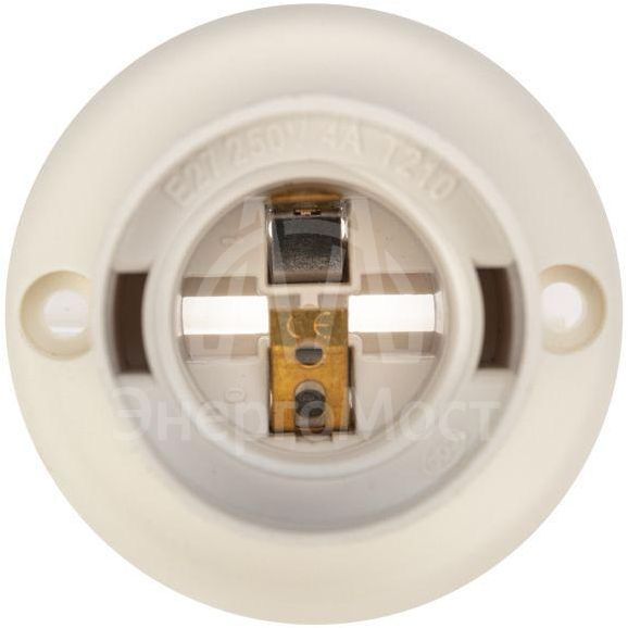 Патрон пластиковый настенный Е27 прямой бел. Rexant 11-8870