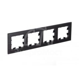 Рамка 4-м AtlasDesign Nature металл оникс SchE ATN312304