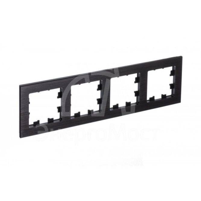 Рамка 4-м AtlasDesign Nature металл оникс SchE ATN312304