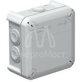 Коробка распределительная 114х114х57мм IP66 T 60 7х25 свет. сер. OBO 2007061