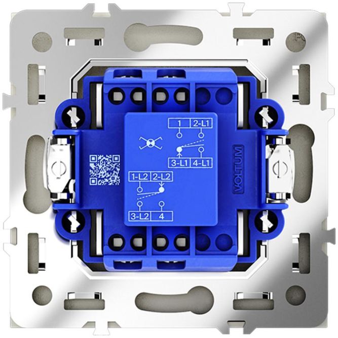 Переключатель перекрестный 1-кл. СП S70 механизм сталь Voltum VLS010505