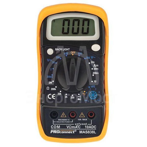 Мультиметр универсальный MAS838L(DT858L) PROCONNECT 13-3022