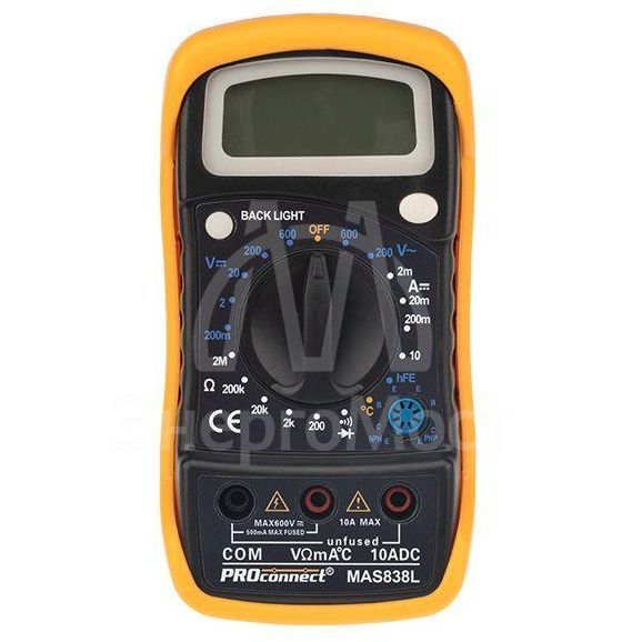 Мультиметр универсальный MAS838L(DT858L) PROCONNECT 13-3022