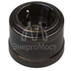 Розетка 1-м ОП Лизетта 16А IP20 ретро с заземл. ABS-пластик бронз. Bironi B1-101-25