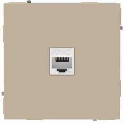 Розетка компьютерная 1-м KANT RJ45 кат.5E без шторки ванильн. марципан DKC 7015663