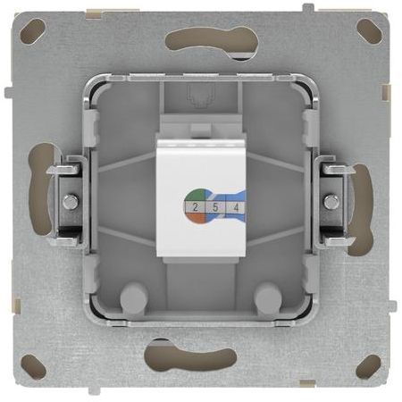 Розетка компьютерная 1-м KANT RJ45 кат.5E без шторки ванильн. марципан DKC 7015663
