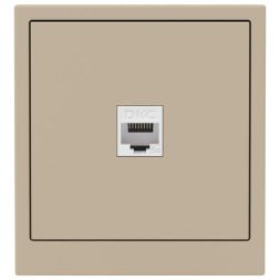 Розетка компьютерная 1-м KANT RJ45 кат.5E без шторки ванильн. марципан DKC 7015663