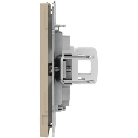 Розетка компьютерная 1-м KANT RJ45 кат.5E без шторки ванильн. марципан DKC 7015663