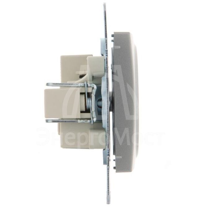 Механизм розетки 1-м СП KARINA 16А IP20 без заземл.термопласт серебро мат. LEZARD 707-4388-121B