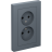 Розетка 2-м AtlasDesign 16А без заземл. в сборе грифель SchE ATN000720