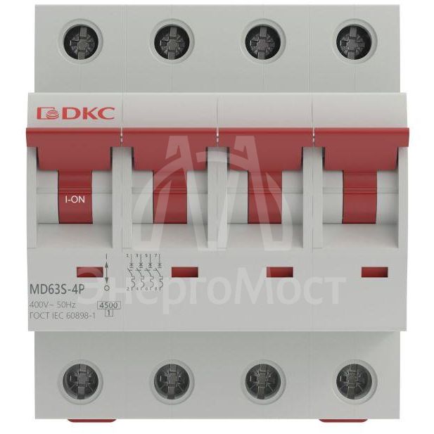 Выключатель автоматический модульный 4п C 50А 4.5кА YON max MD63S YON MD63S-4PC50