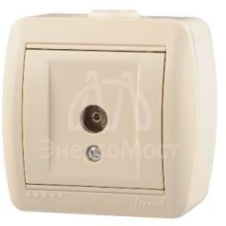Розетка TV ОП Ната оконечная крем. LEZARD 710-0300-130
