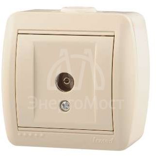 Розетка TV ОП Ната оконечная крем. LEZARD 710-0300-130