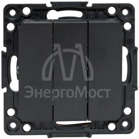 Механизм выключателя 3-кл.Стокгольм 10А черн. PROxima EKF EZV10-024-10