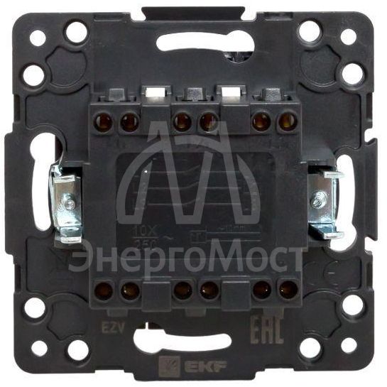 Механизм выключателя 3-кл.Стокгольм 10А черн. PROxima EKF EZV10-024-10