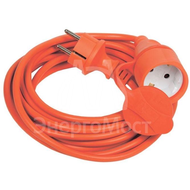 Удлинитель-шнур 1х50м вилка+розетка 2P+PE IP44 УШ-01РВ 3х1 оранж. IEK WUP10-50-K09-44