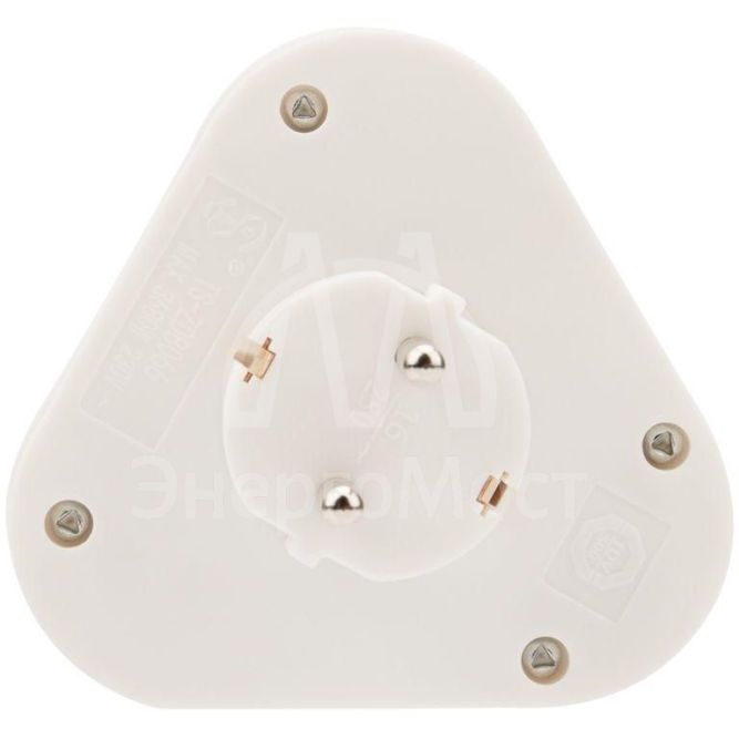 Разветвитель 3-м с заземл. 16А пирамида бел. Rexant 11-1069