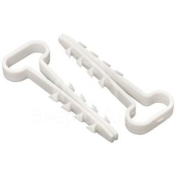 Дюбель-хомут d6х14мм для плоского кабеля белый (уп.100шт) PROxima EKF plc-cd1-6x14w