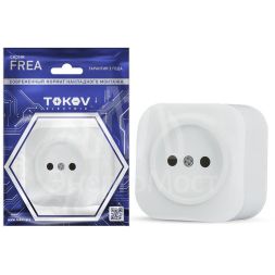 Розетка 1-м ОП Frea 16А IP20 250В без заземл. АБС-пластик бел. TOKOV ELECTRIC TKE-FR-R1-C01