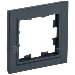Рамка 1-м BRITE РУ-1-БрГ графит IEK BR-M12-K53