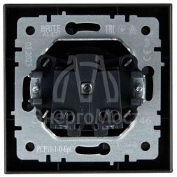 Розетка СП BRITE РСР10-1-0-БрС 10А в сборе без заземл. без защ. шторок сталь IEK BR-R10-10-K46-F