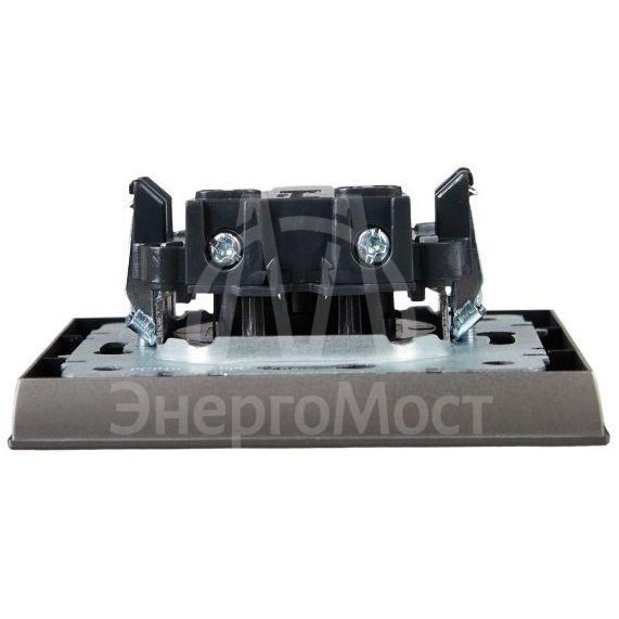 Розетка СП BRITE РСР10-1-0-БрС 10А в сборе без заземл. без защ. шторок сталь IEK BR-R10-10-K46-F