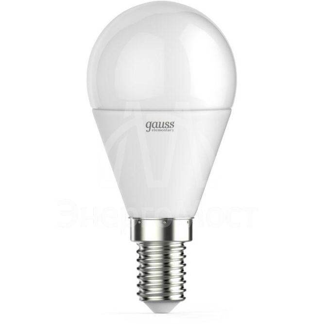 Лампа светодиодная Elementary Шар 12Вт 920лм E14 4100К Gauss 53122