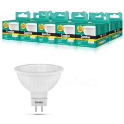 Лампа светодиодная LED5-MR16/830/GU5.3 5Вт 3000К тепл. бел. GU5.3 370лм 12В Camelion 12025