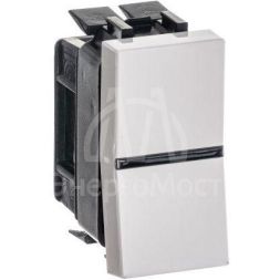 Механизм переключателя проходного 1-кл. 1мод. СП Zenit 16А IP20 с клавишей альп. бел. ABB 2CLA211000N1101