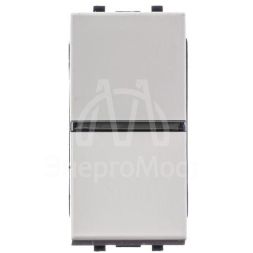 Механизм переключателя проходного 1-кл. 1мод. СП Zenit 16А IP20 с клавишей альп. бел. ABB 2CLA211000N1101