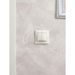 Выключатель 2-кл. СП Кварта 10А IP20 ВС10-2-0-ККм крем. IEK EVK20-K33-10-DM