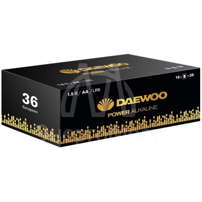 Элемент питания алкалиновый AA/LR6 1.5В Power Alkaline Pack-36 (уп.36шт) DAEWOO 5042094