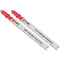 Пилка для электролобзика T123X (чистовой рез листового металла и Al)(HSS) (уп.2шт) Professional EKF pl-t123x-2