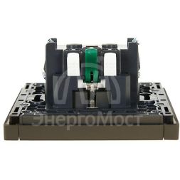 Розетка СП FORTE&amp;amp;PIANO FP314 16А с заземл. без защ. шторок безвинт. крепл. сер. IEK FP-R11-16-1-K03