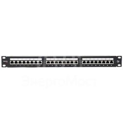 Патч-панель TERACOM PRO 19дюйм кат.5E 1U полный экран STP 24 порта RJ-45 Dual IDC с органайзером EKF TRP-PPNL-5ESTP-1U24