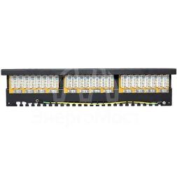 Патч-панель TERACOM PRO 19дюйм кат.5E 1U полный экран STP 24 порта RJ-45 Dual IDC с органайзером EKF TRP-PPNL-5ESTP-1U24