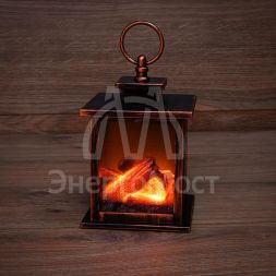 Камин светодиодный &amp;quot;Кантри&amp;quot; с эффектом живого огня 12х12х18.5см батарейки 3хАА (не в комплекте) NEON-NIGHT 511-031