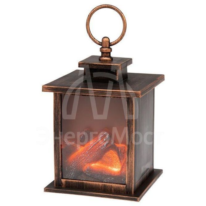Камин светодиодный &amp;quot;Кантри&amp;quot; с эффектом живого огня 12х12х18.5см батарейки 3хАА (не в комплекте) NEON-NIGHT 511-031