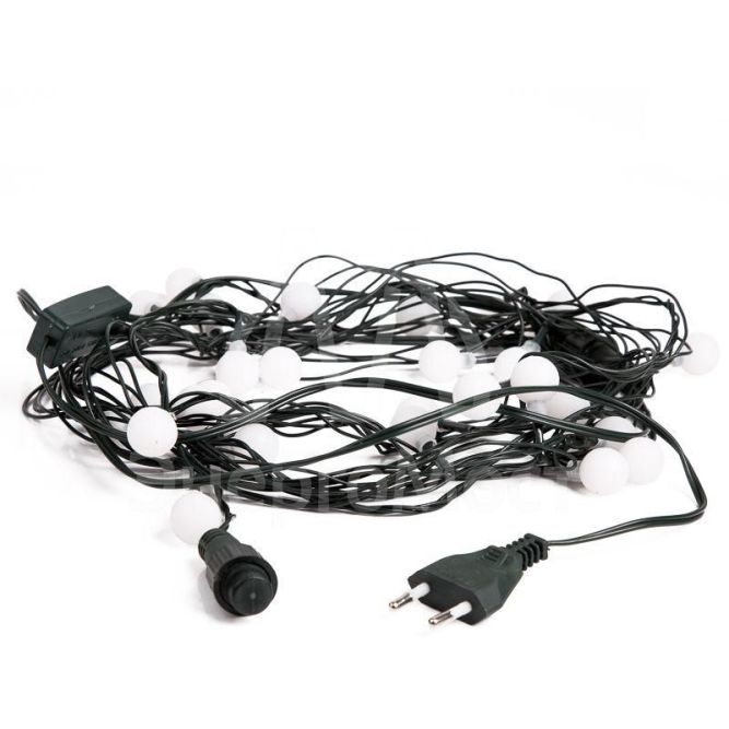 Гирлянда &amp;quot;LED-Шарики&amp;quot; 5м d=18мм 30LED RGB темно-зел. провод 3.6Вт 220В IP20 NEON-NIGHT 303-549