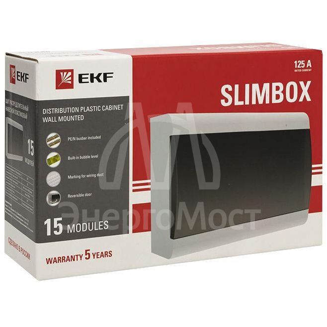Щит ЩРН-П-15 &amp;quot;SlimBox&amp;quot; IP41 PROxima EKF sb-n-15