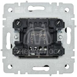 Выключатель 1-кл. СП BRITE ВС10-1-1-БрШ 10А с инд. шампань IEK BR-V10-1-10-K37