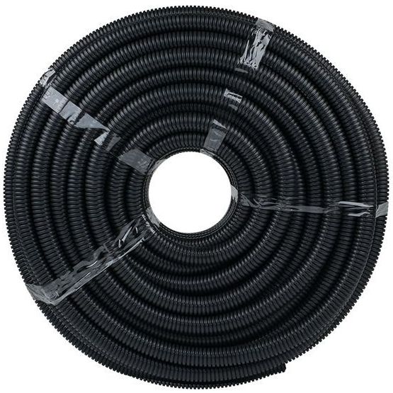 Труба гофрированная FRHF d25мм с протяжкой черн. (уп.75м) Plast PROxima EKF FRHF-25