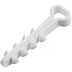 Дюбель-хомут нейлоновый прямоугольный 5-8мм бел. (уп.100шт) Rexant 07-4608
