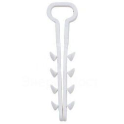 Дюбель-хомут нейлоновый прямоугольный 5-8мм бел. (уп.100шт) Rexant 07-4608