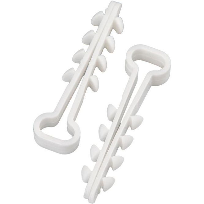 Дюбель-хомут нейлоновый прямоугольный 5-8мм бел. (уп.100шт) Rexant 07-4608